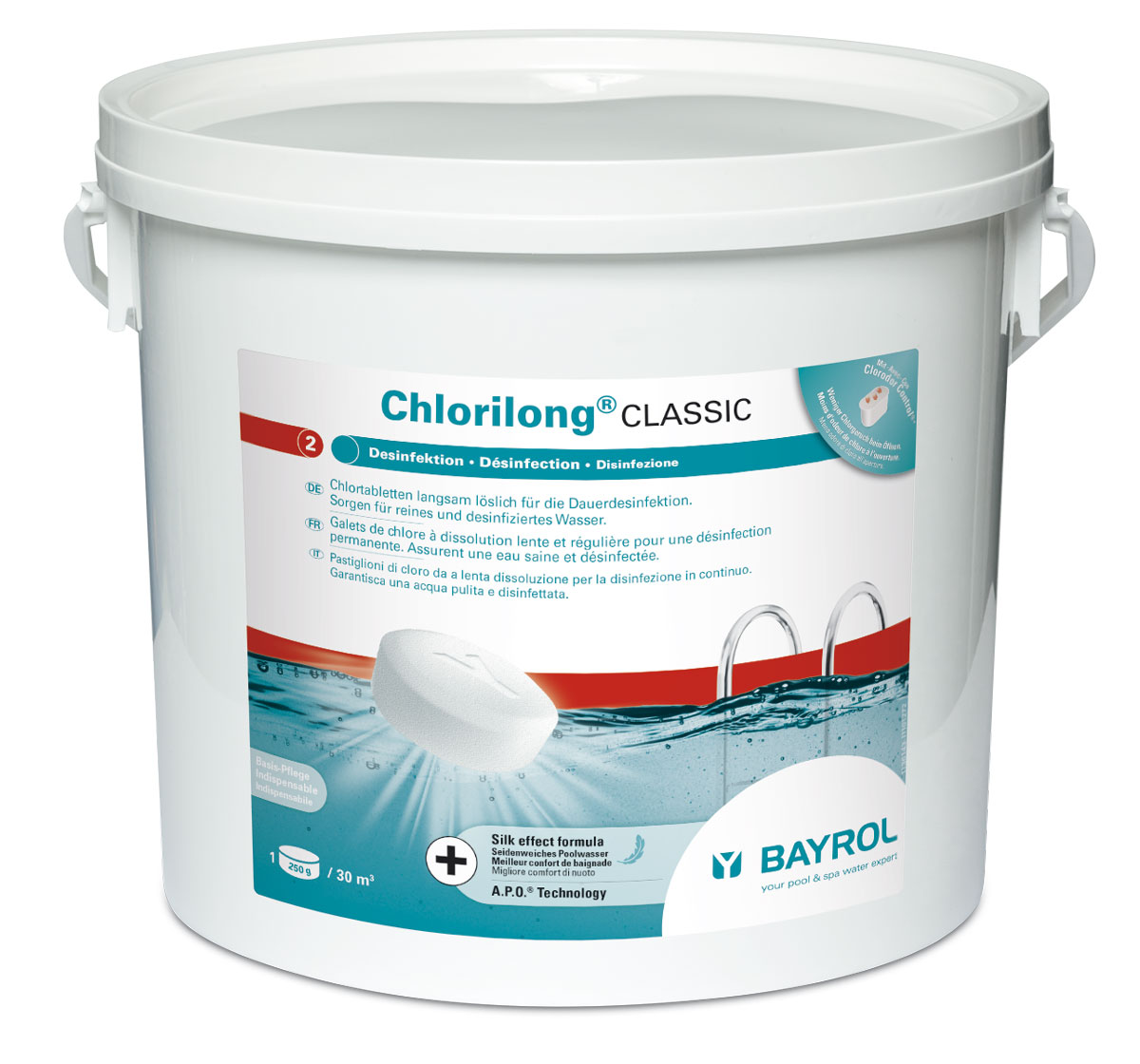BAYROL Chlorilong® ULTIMATE7 | 4,8 kg Eimer | Chlor Tabletten