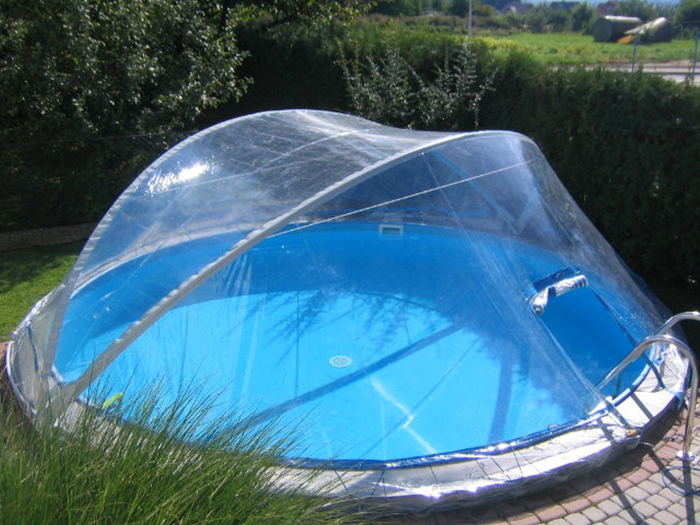 Cabrio Dome Ø 550 cm I Rund Pool Überdachung