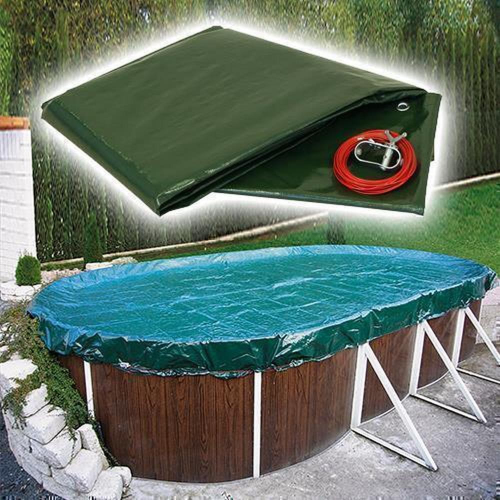 Pool Abdeckplane Rechteckbecken PEB Rechteckform 800 x 400 cm, 180 g/qm