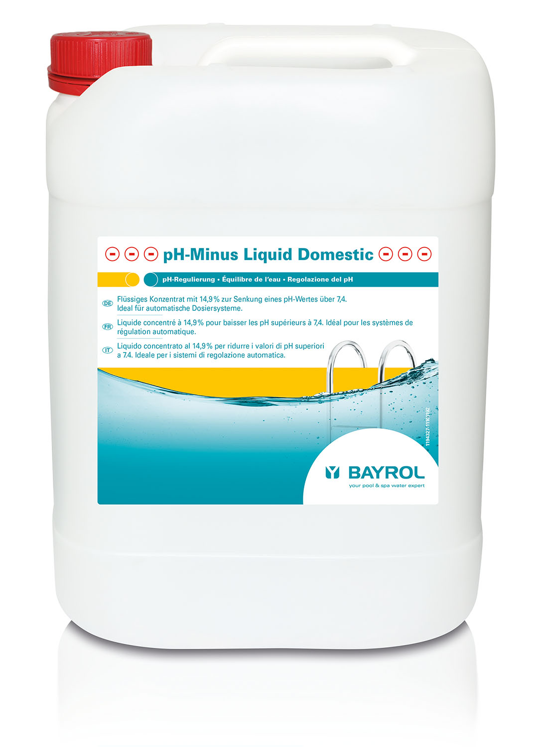 BAYROL pH-Minus Liquid Domestic | 20 Liter Kanister | pH Minus Flüssigkonzentrat