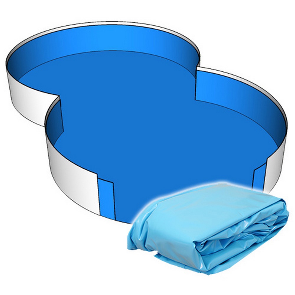 Poolfolie Achtform Pool I 625 x 360 x 150 cm I 0,8 mm I blau