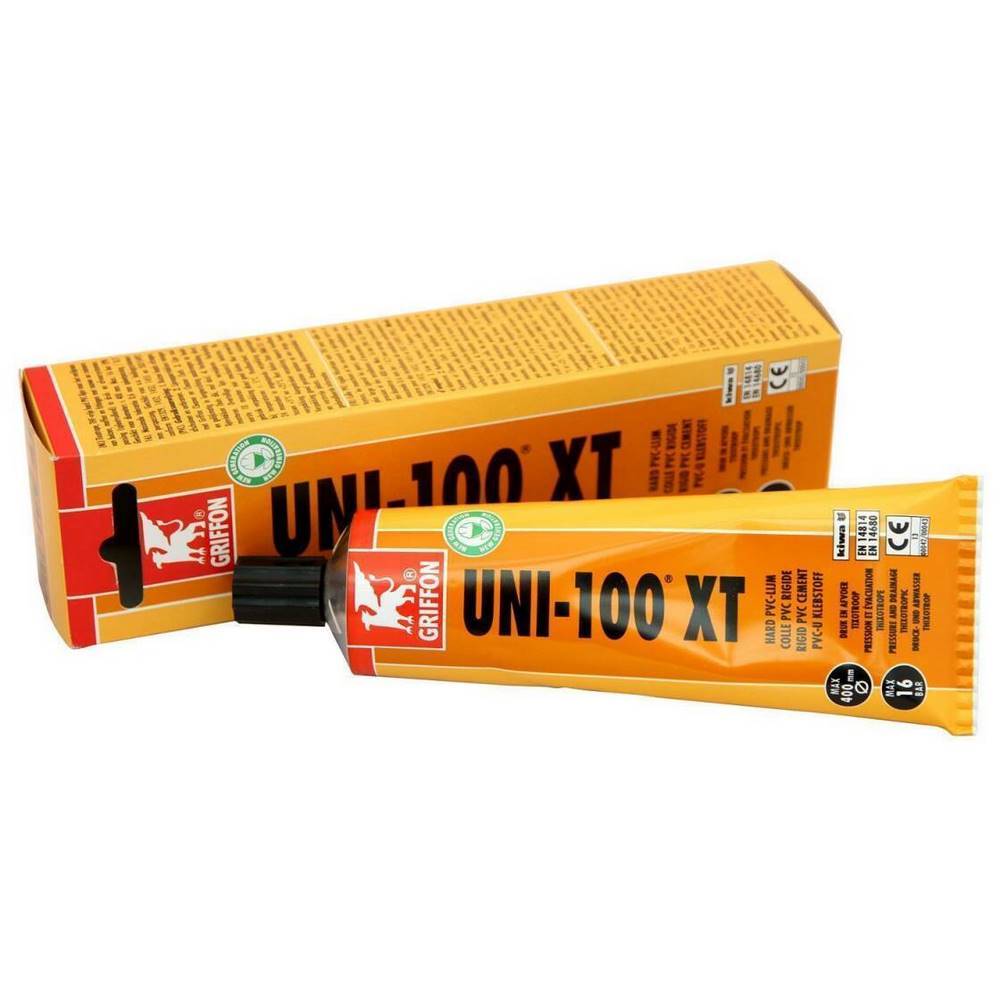 Hart PVC Kleber | Griffon UNI-100 XT | PVC-U Klebstoff | Tube 125 ml