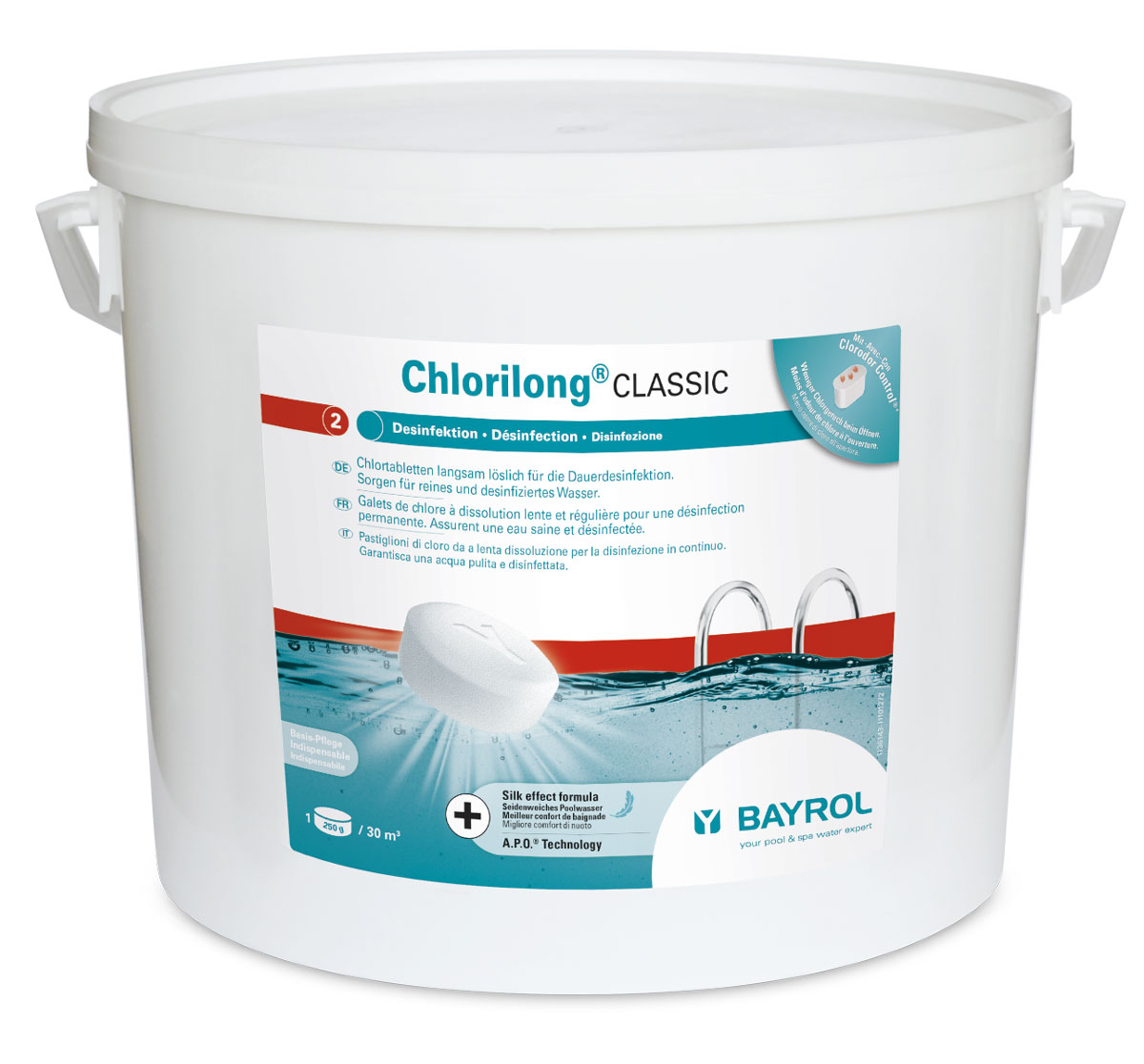 BAYROL Chlorilong® ULTIMATE7 | 10,2 kg Eimer | Chlor Tabletten
